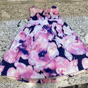 NWT Gymboree Dressed Up Collection “Egg Hunt” Purple Floral Bow Dress